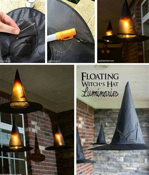 Floating wich halloween decoration